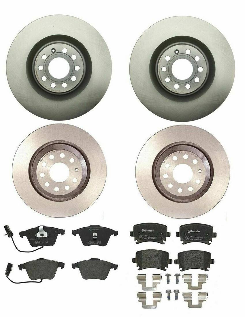 Brembo Brake Pads and Rotors Kit - Front and Rear (345mm/310mm) (Low-Met)